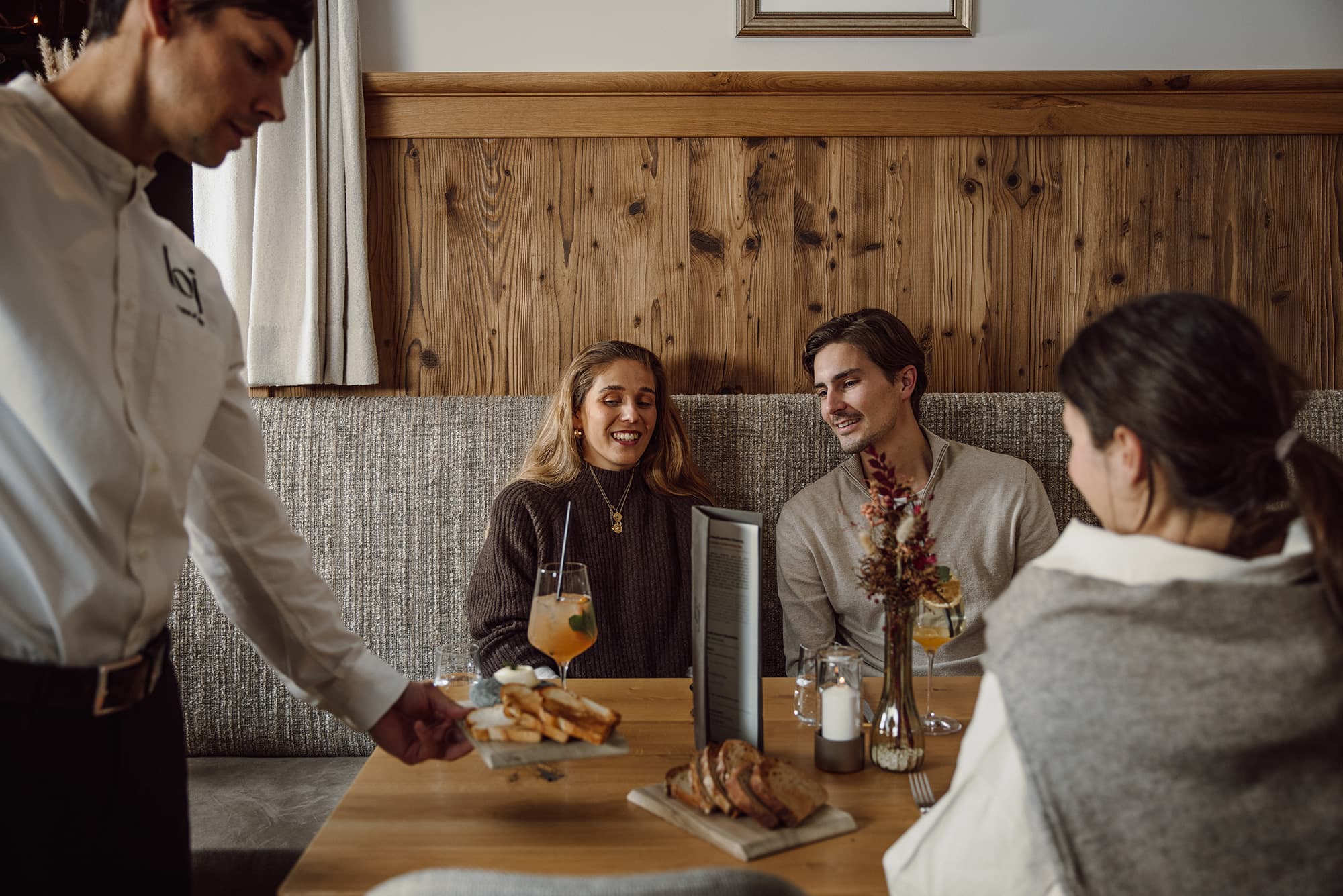 Dinner in the Restaurant seven's kitchen in Flachau