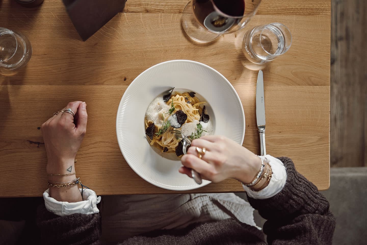 Pasta with truffles